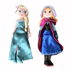 Elsa & Anna Disney Frozen Soft Dolls 17”